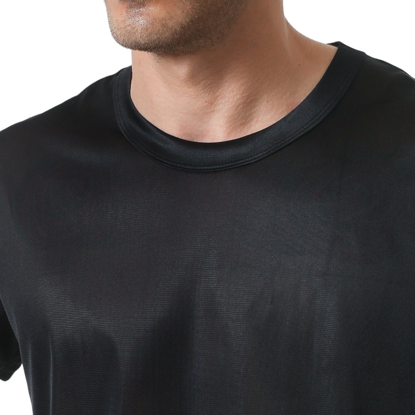 Nylon Tricot Crew Neck T-shirt