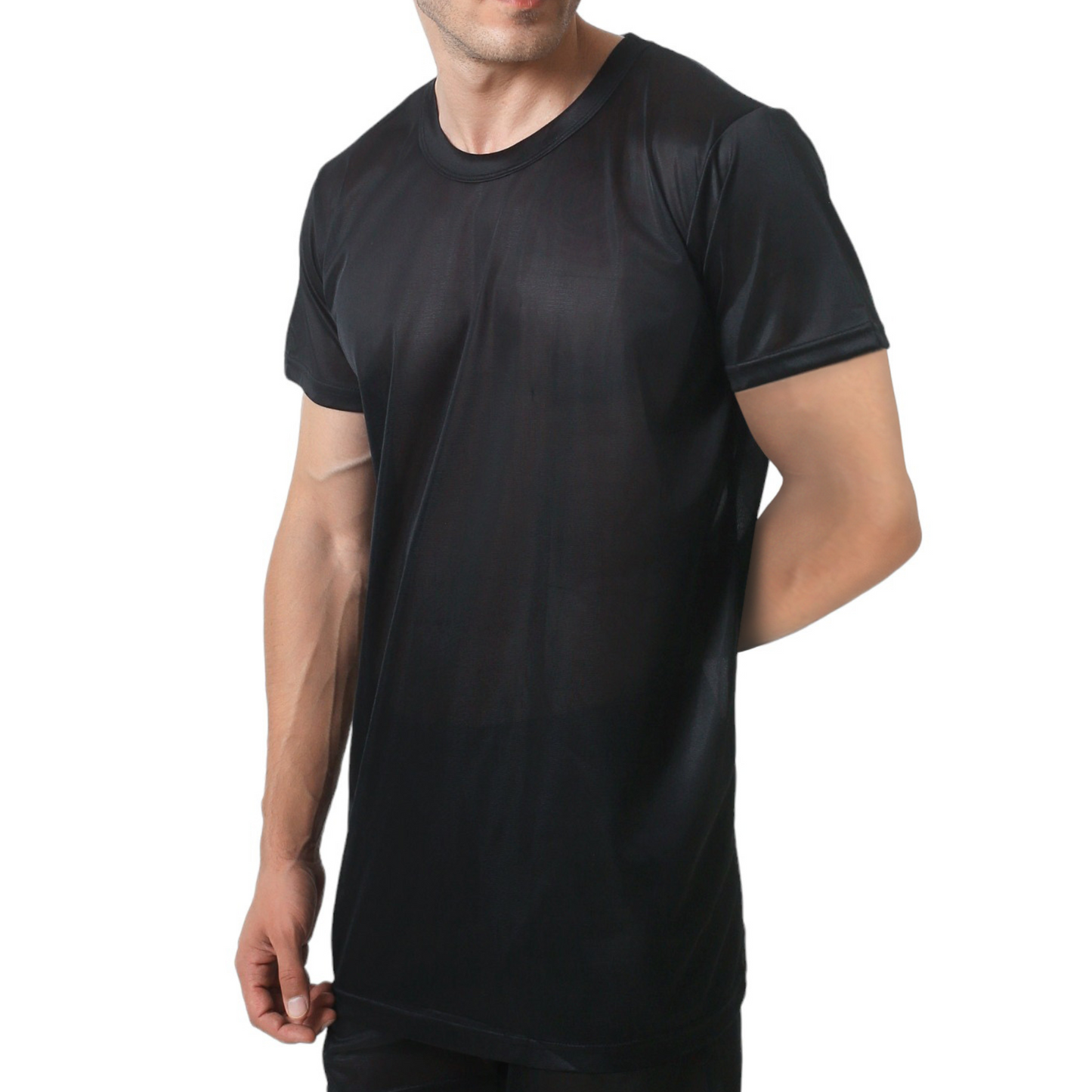 Nylon Tricot Crew Neck T-shirt