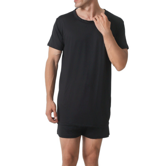 nylon activewear crew neck t-shirt for men