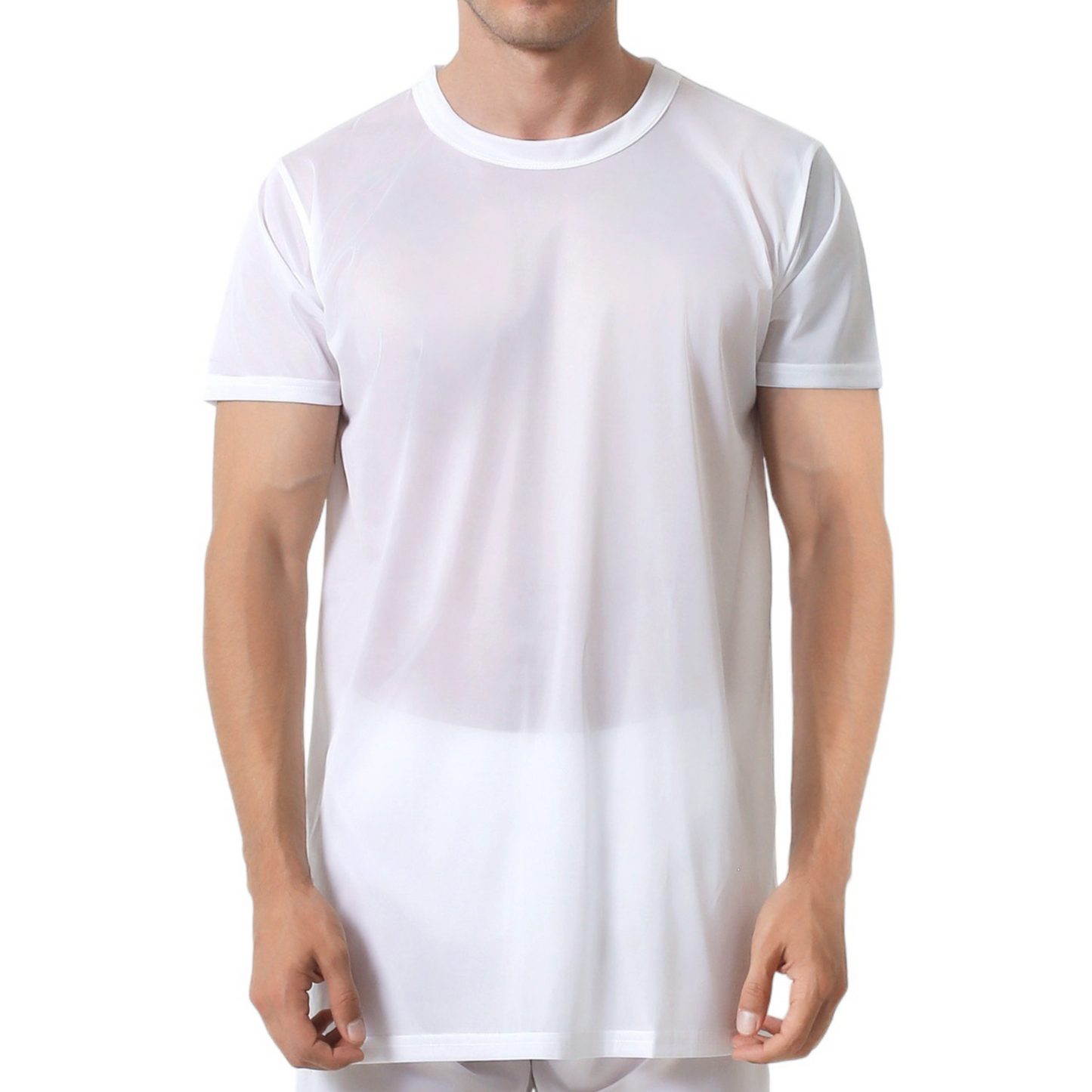 Nylon Tricot Crew Neck T-shirt