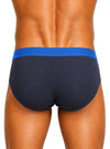 Navy Active Contrast Brief, Men's Regular Underwear Back
