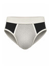 Black, Gray Active Sport's Men's Brief Front