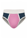 Navy, Pink Active Sport's Men's Brief Front