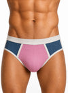 Navy, Pink Active Sport's Men's Brief Front