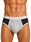 Black, Gray Active Sport's Men's Brief Front