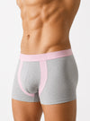 Gray Athletic Contrast Trunk, Men's Daily Essential Trunk Side