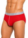 Man wearing red Athletic Stretch Brief, Men's Daily Essential