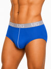 Man wearing royal Athletic Stretch Brief, Men's Daily Essential