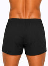 Man Wearing Black Big Man's Cotton Knit Boxer 2-Pack, 100% Combed Cotton Underwear Rear View