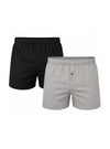 Black & Gray Big Man's Cotton Knit Boxer 2-Pack, 100% Combed Cotton Underwear