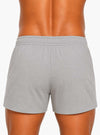 Man Wearing Gray  Big Man's Cotton Knit Boxer 2-Pack, 100% Combed Cotton Underwear Rear View