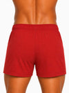 Man Wearing Red Big Man's Cotton Knit Boxer 2-Pack, 100% Combed Cotton Underwear 
