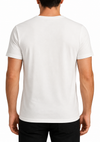 Man Wearing Big & Tall Man's Cotton Crew Neck T-Shirt (2-pack), Combed Cotton Tees Back View