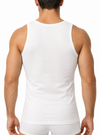 man wearing Big & Tall Man's Cotton Tank Top (2-pack), 100% Combed Cotton back view