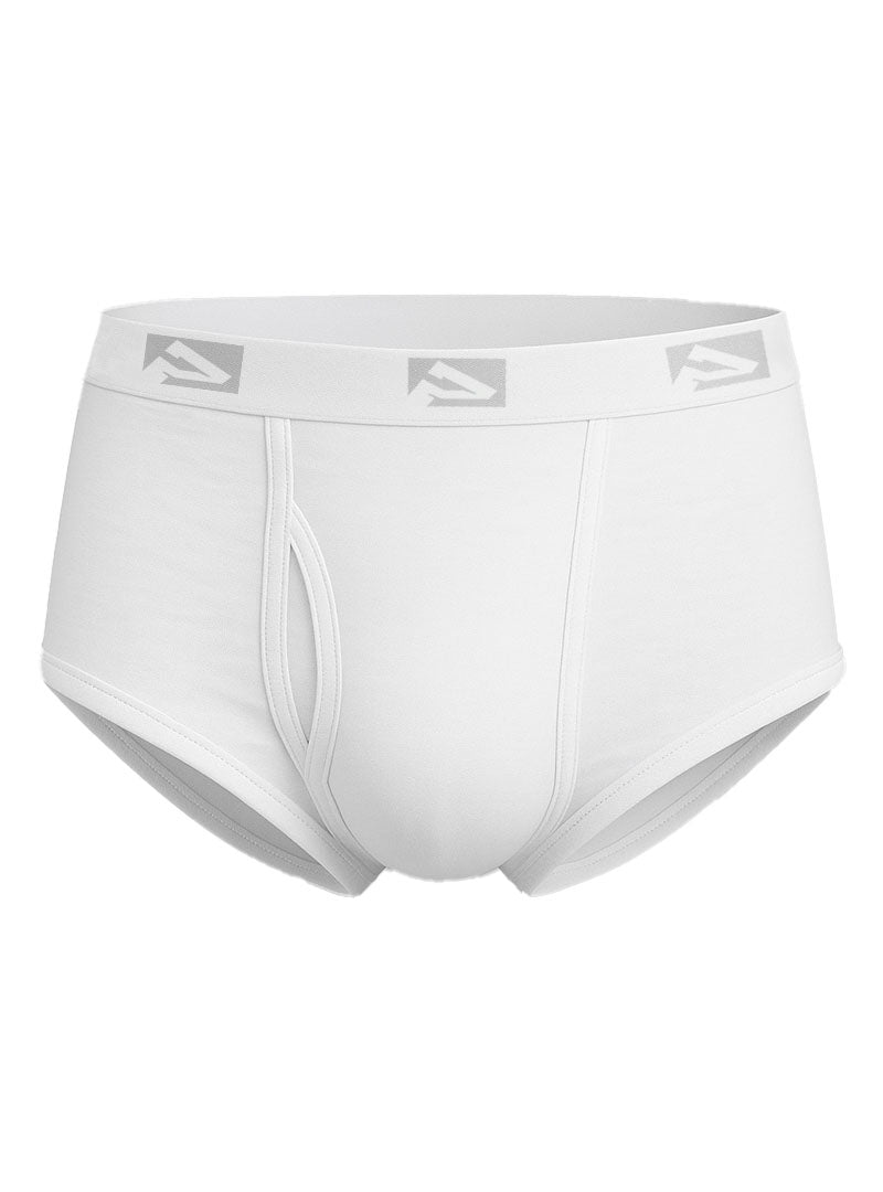 Big & Tall Man's Cotton Brief White