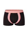 Black Athletic Contrast Trunk, Men's Daily Essential Trunk Front