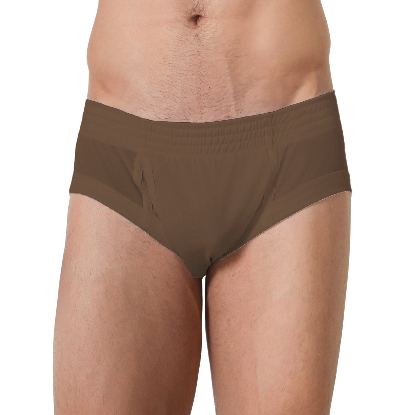 Nylon Tricot Brief- Left Side Fly