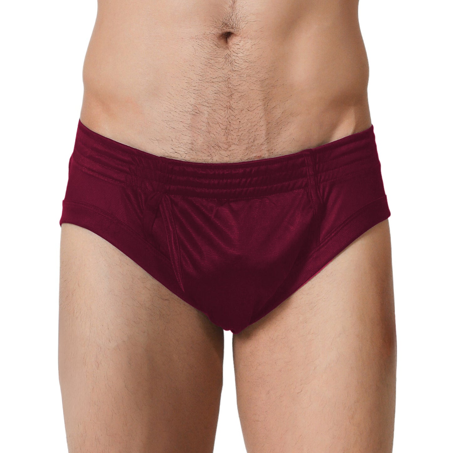 Nylon Tricot Brief- Left Side Fly