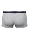 Gray Cotton Spandex Men's Boxer Brief Back