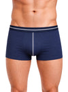 Navy Cotton Spandex Men's Boxer Brief Front