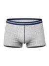Gray Cotton Spandex Men's Boxer Brief Front