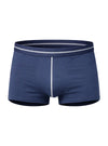 Navy Cotton Spandex Men's Boxer Brief Front