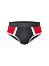 Red, Black Flex Brief, Men's Stretch Underwear Front