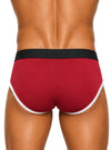 Red, Black Flex Brief, Men's Stretch Underwear Back
