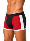 Black, Red Flex Trunk, Men's Stretch Underwear Side
