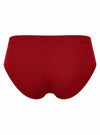 Burgundy High-Cut Brief, Men's Combed Cotton Underwear Back