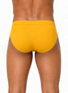 Yellow High-Cut Brief, Men's Combed Cotton Underwear Back