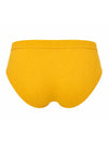 Yellow High-Cut Brief, Men's Combed Cotton Underwear Back