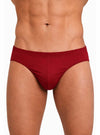 Burgundy High-Cut Brief, Men's Combed Cotton Underwear Front
