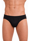 Black High-Cut Brief, Men's Combed Cotton Underwear Front