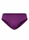 Purple High-Cut Brief, Men's Combed Cotton Underwear Front