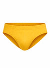 Yellow High-Cut Brief, Men's Combed Cotton Underwear Front