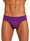 Purple High-Cut Brief, Men's Combed Cotton Underwear Front
