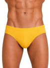Yellow High-Cut Brief, Men's Combed Cotton Underwear Front