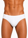 White High-Cut Brief, Men's Combed Cotton Underwear Front