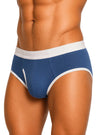 Navy Jocky Brief, Fly Front Men's Brief Side