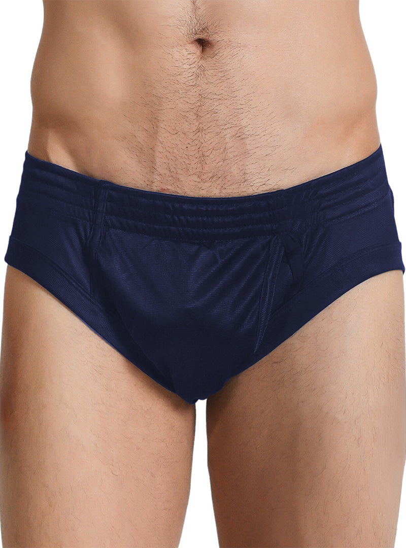 Nylon Tricot Brief- Left Side Fly