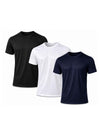 Nylon Tricot Crew Neck T-shirt - 3 Pack