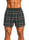 Man Wearing Player's Big Man's Plaid Boxer on White Background Front