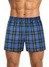 Man Wearing Player's Big Man's Plaid Boxer on White Background Front
