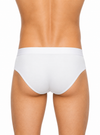 Man Wearing Players Big & Tall Men's Cotton Brief White (2-pack), Combed Cotton Underwear on a white background, Back View