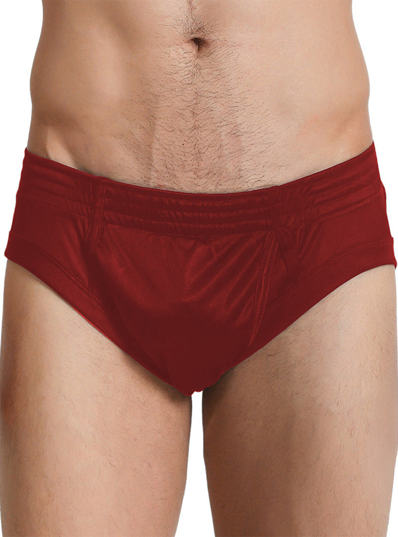 Nylon Tricot Brief- Left Side Fly