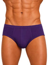 Purple Sports Brief, Men's Combed Cotton Underwear Front