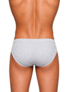 Grey Sports Brief, Men's Combed Cotton Underwear Back