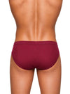 Burgundy Sports Brief, Men's Combed Cotton Underwear Back