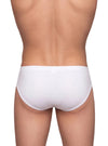 White Sports Brief, Men's Combed Cotton Underwear Back